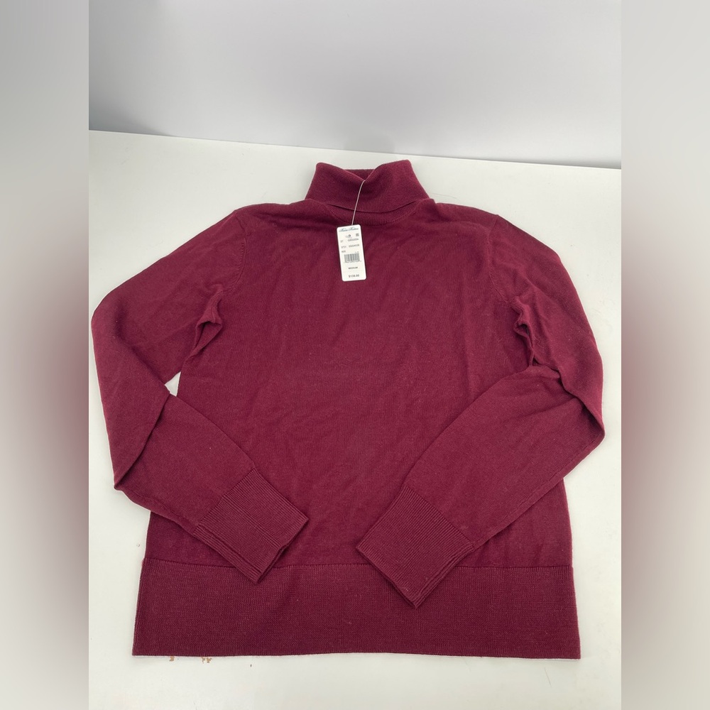 ⭐️Brooks Brothers Wine Red Turtleneck Sweater 100% Cashmere